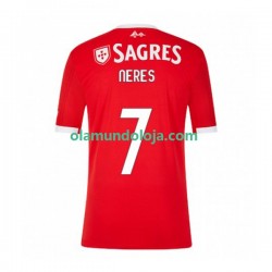 Camisola Benfica David Neres 7 Homem Equipamento Primeiro 2022-2023 Manga Curta
